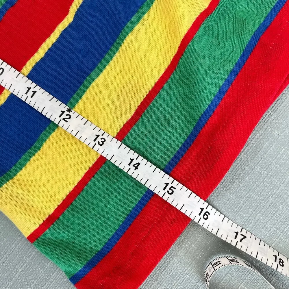 Vintage OshKosh B'gosh Colorful Striped Polo Shirt 6 USA